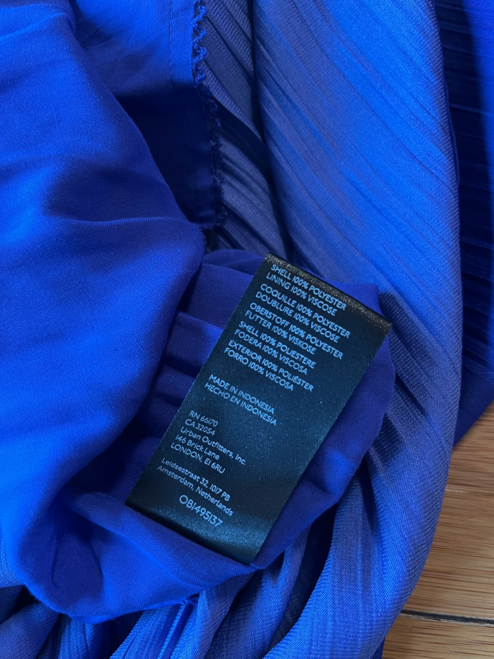 Anthropologie Cobalt Blue Halter Tie Back Draped Maxi Dress - Picture 12 of 12